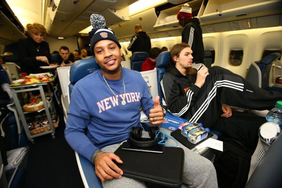Carmelo Anthony, Knicks, pronto per affrontare la trasvolata oceanica da New York a Londra (NBAE/Getty Images)